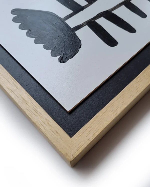 Gardenia Negra - Chata cera marupá c/fondo negro - 38,5x30.5