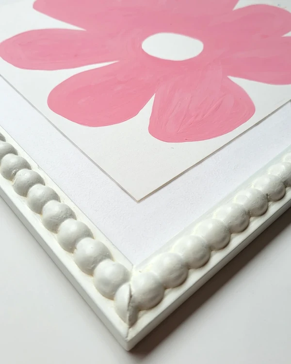 Pink 1 - Pelotitas fondo blanco - 33x33