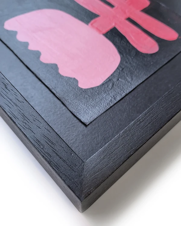 Gardenia Rosa - L15  Negra con fondo negro 21 x 19 / 21 x 30