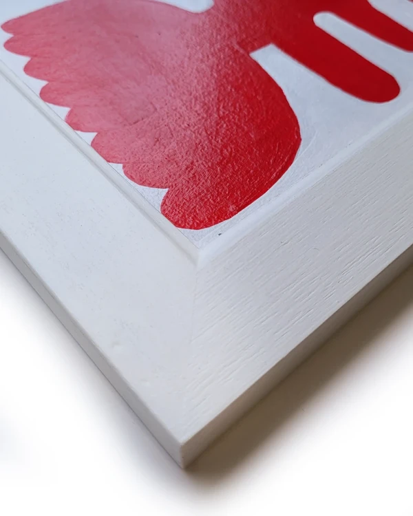 Gardenia colorada chica - Chata de 3 con garganta blanco  20 x 23cm / 21 x 30