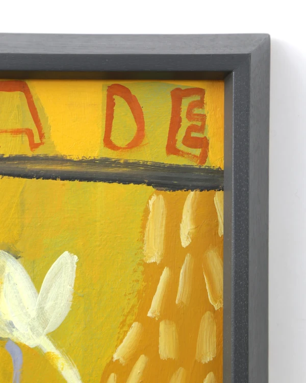 Díptico Amarillo - Marco alfil gris jagger liso