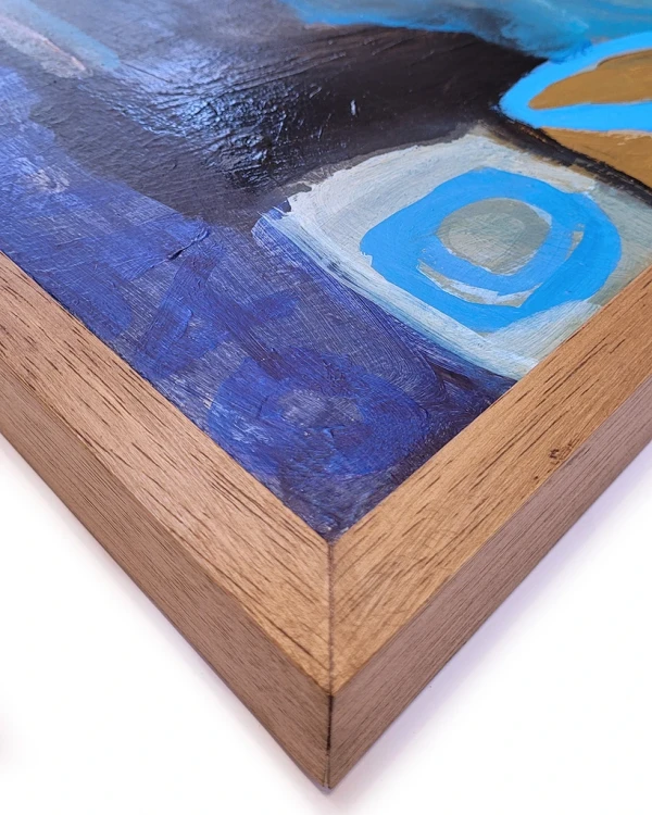 Díptico Azul - Chata de 4 cm lustre  petiribi  128x146 (ancho de los dos juntos)