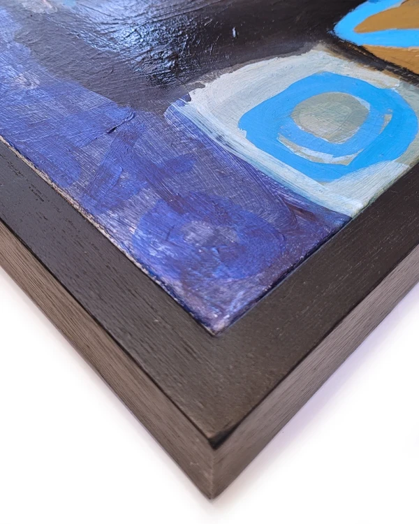 Díptico Azul - Espacial kiri negrol  124x138 (ancho de los dos juntos)