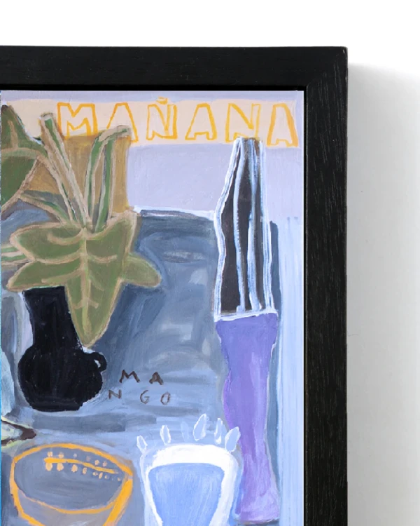 Sol de la mañana - Marco recto 2 cm de frente negro liso