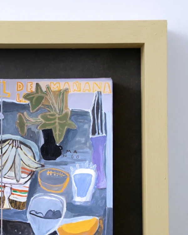 Sol de la mañana - Marco tipo box curry con fondo negro