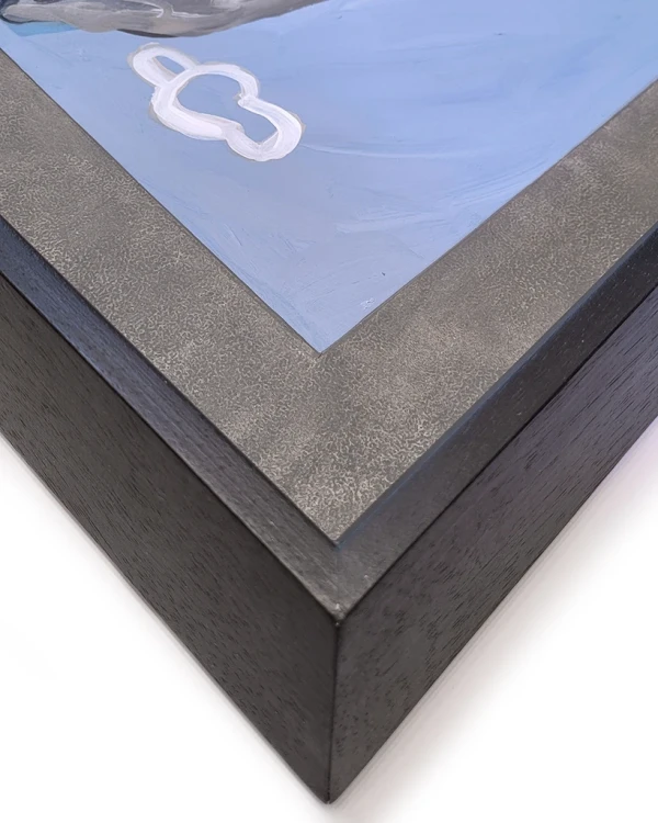 Lobo marino I - Alfil  45 marupa negro mas paspartu 5cm gris mas v comun 65x75 cm