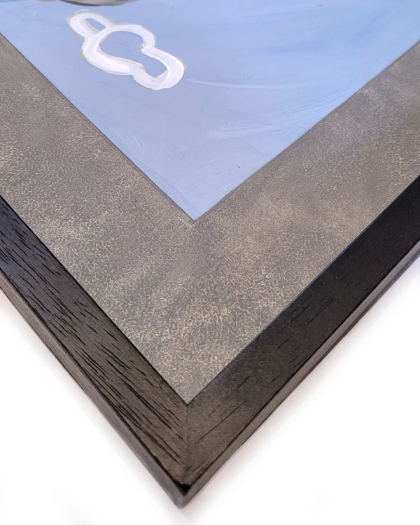 Lobo marino I - Marco negro con paspartu  gris 64x74 cm