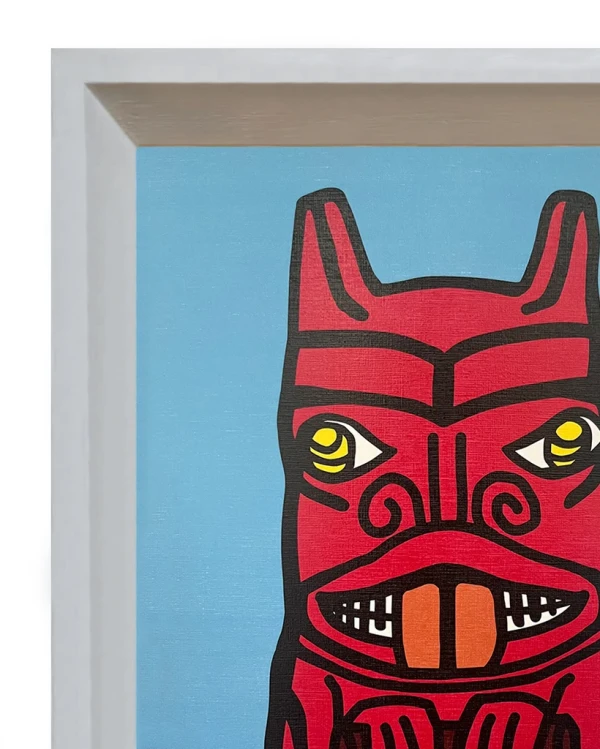 Totem de Jaguar Granate - Triangulito blanco  pequeño 35x26