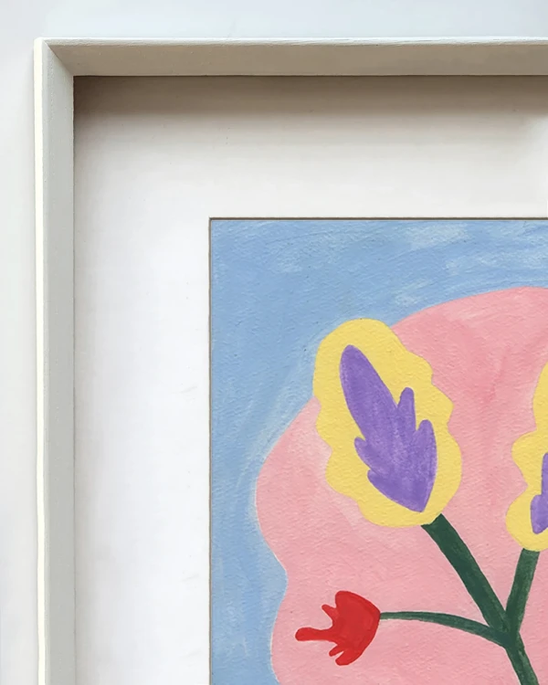 Amanecer - Piramidal mini blanca con paspartu blanco / 21 x 30