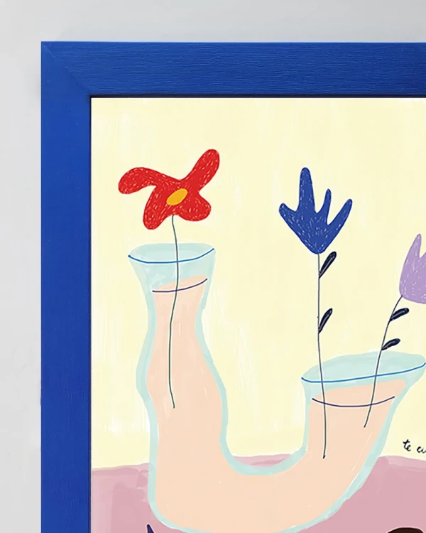 Ritual - 30 X 42 / Marco chato  de 3 cm azul ultramar