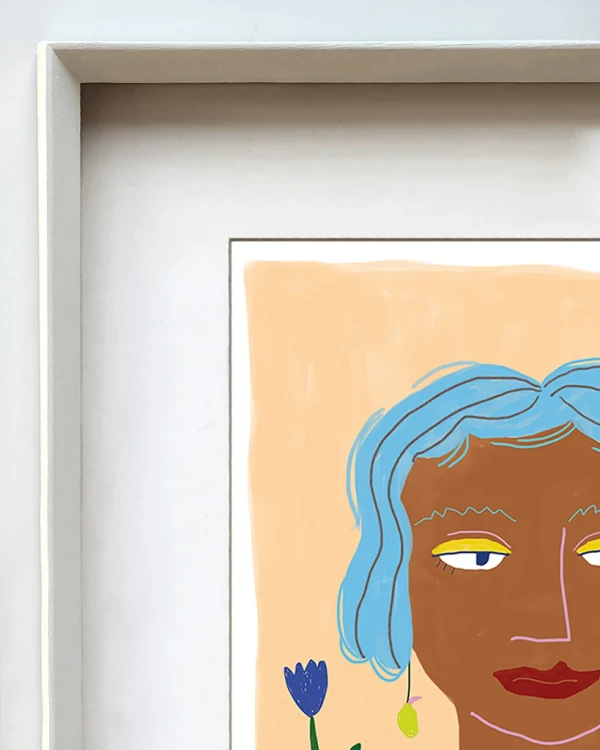 Sagitario - 21 x 30 / Marco piramidal mini blanco mas paspartu blanco