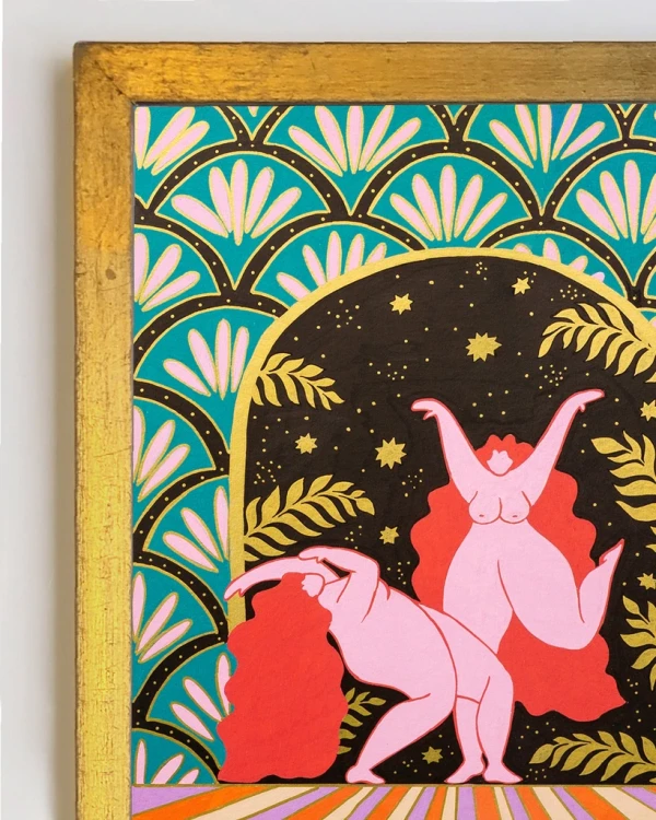 Celebracion - 30 X 42 / Marco chato de 1,5 dorado