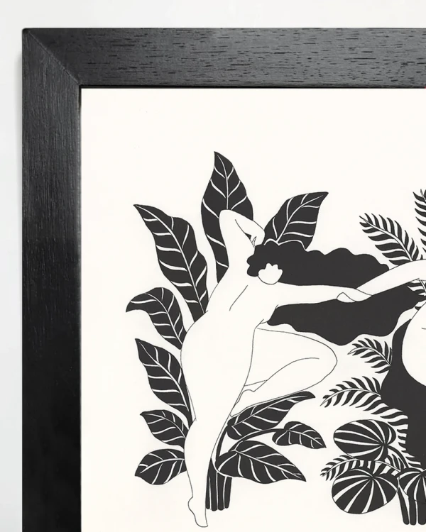 Complicidad - 30 x 42 / Marco chato de 3 cm negro liso