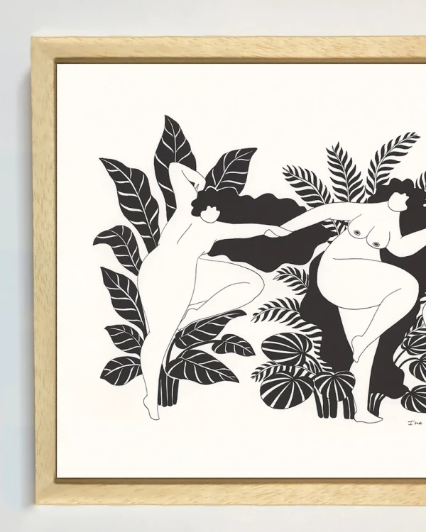 Complicidad - 30 x 42 / Marco en L recto de 12 x 24 cm marupa