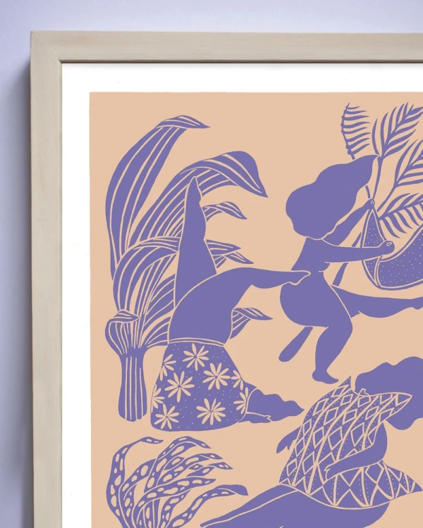 Fuera de control - 30 x 42 / Marco box mini marupa