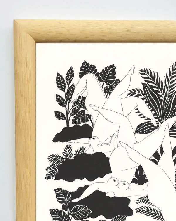 Habitar lo incomodo - 30 x 42 / Marco bombe de 3 cm kiri natural