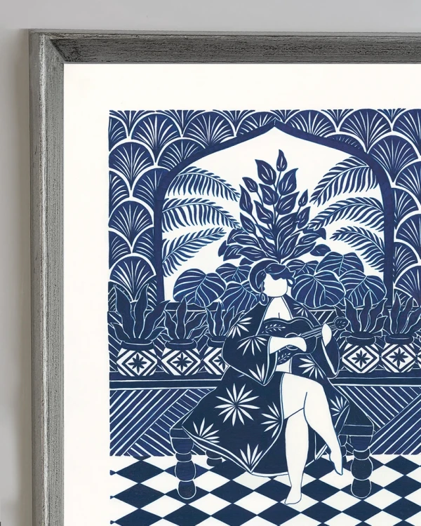 Musa - 30 x 42 / Marco piramidal mini plateado