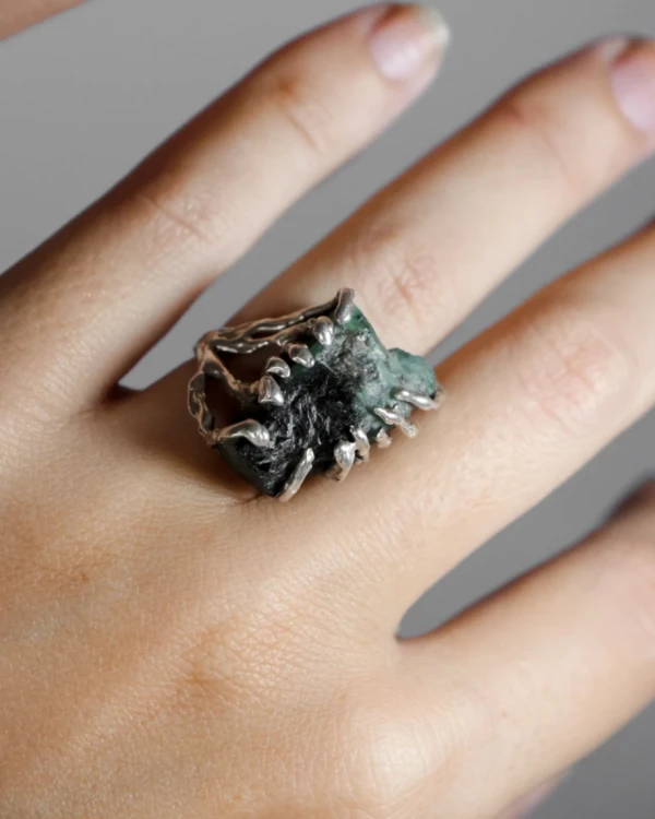 Anillo Roc - Oro / Verde / 1,65 cm