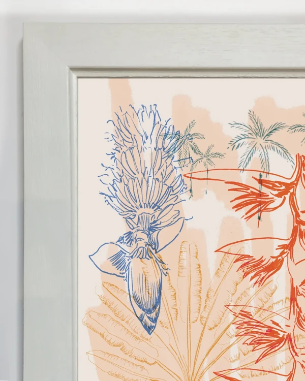 Tropi - Marco chato de 3 cm con rebaje blanco liso / 21 x 30