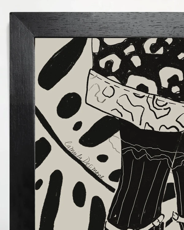 Tango shoe - 21 x 30 / Marco chato de 3 cm negro liso