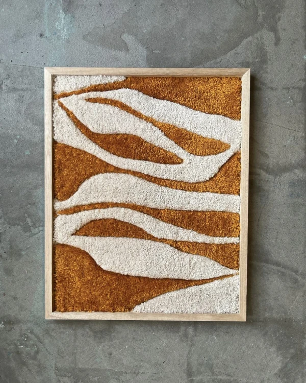 Tejido - Natural y mostaza