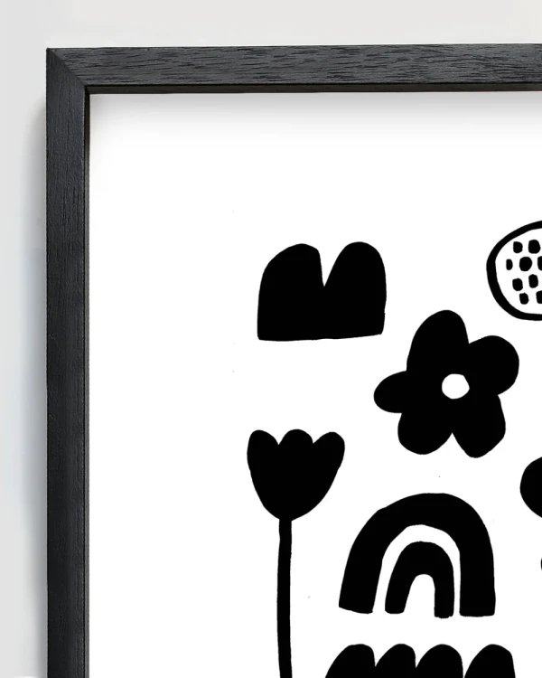 Negro - Varilla chata de 1.5 cm negro liso / 21 x 30