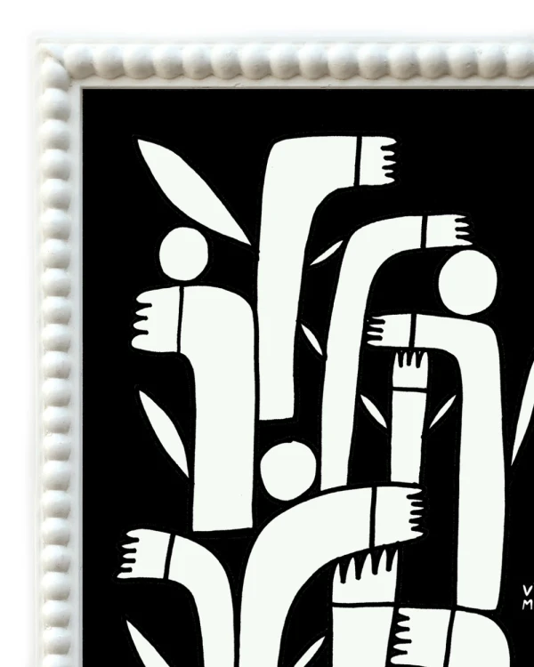 Juntos - Varilla pelotitas blanco liso / 21 x 30