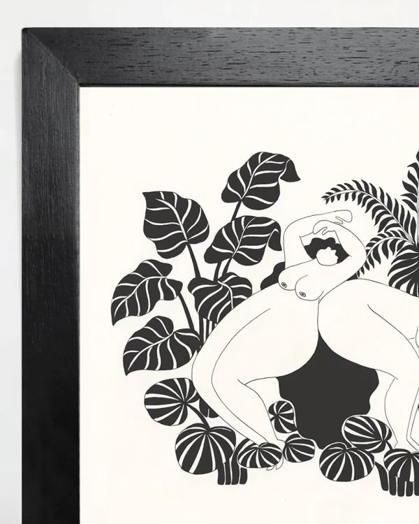 Sosten - Varilla chata de 3 cm negro liso / 30 X 42