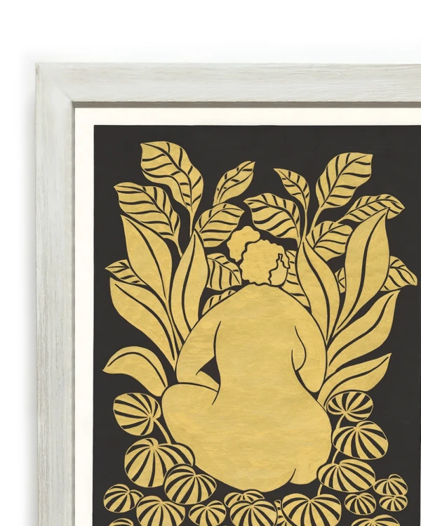 Silencio - Varilla en L recta blanco vintage / 30 X 42