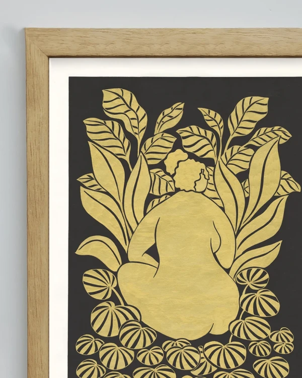 Silencio - Varilla en L recta kiri natural / 30 X 42