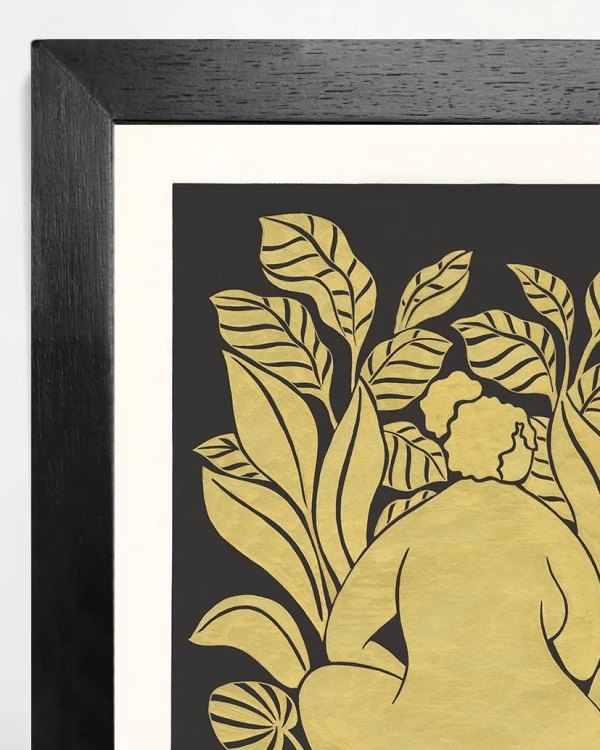 Silencio - Varilla chata de 3 cm negro liso / 30 X 42