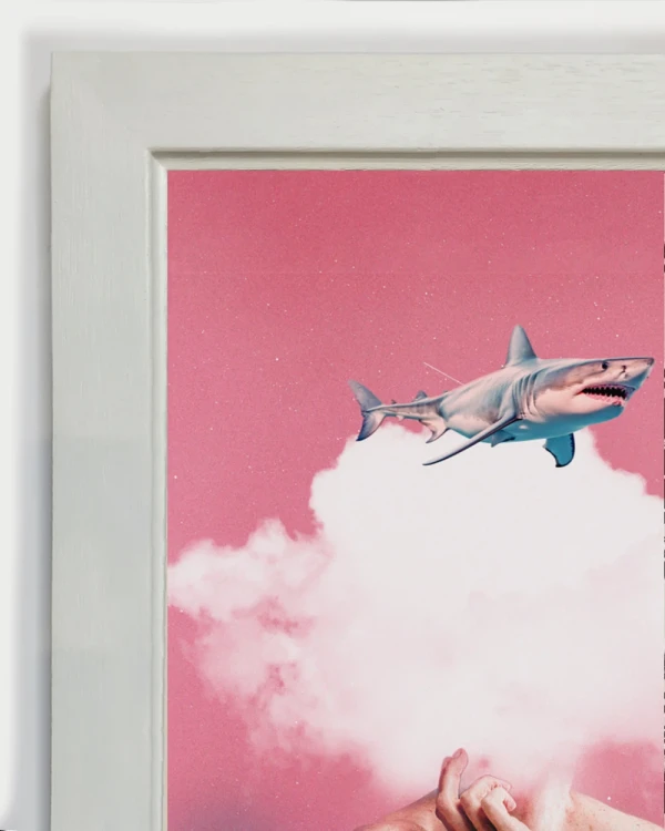 Tiburon - Chata de 3 con bajadita blanco liso