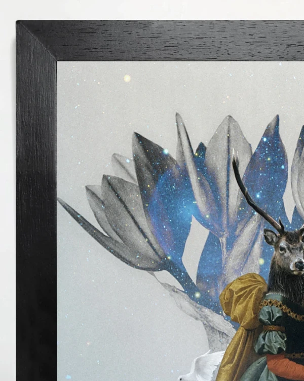 San Magnifica y las palomas - Chata de 3 cm negro liso