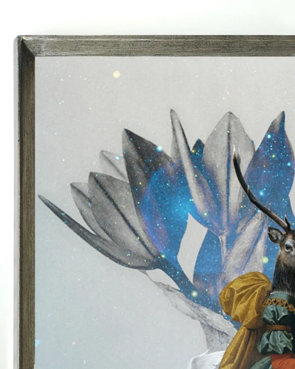 San Magnifica y las palomas - Marco piramidal mini plata vintage