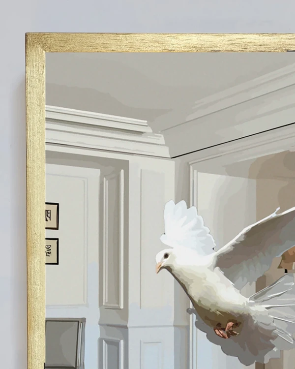 Paloma blanca - L 15 dorada