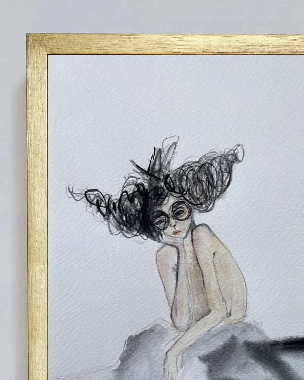 Mujer 1 - Chata 20 x 20 dorado