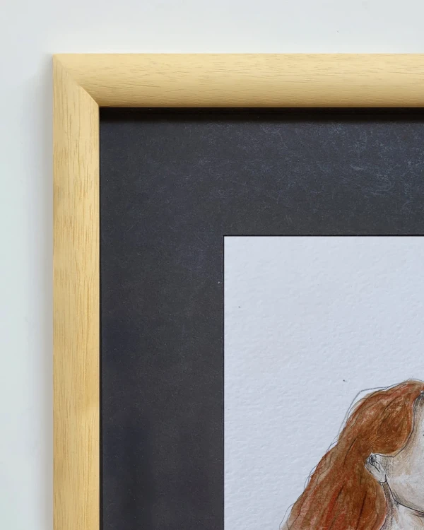 Mujer 4 - Marco bombe de 3 cm marupa + passepartout