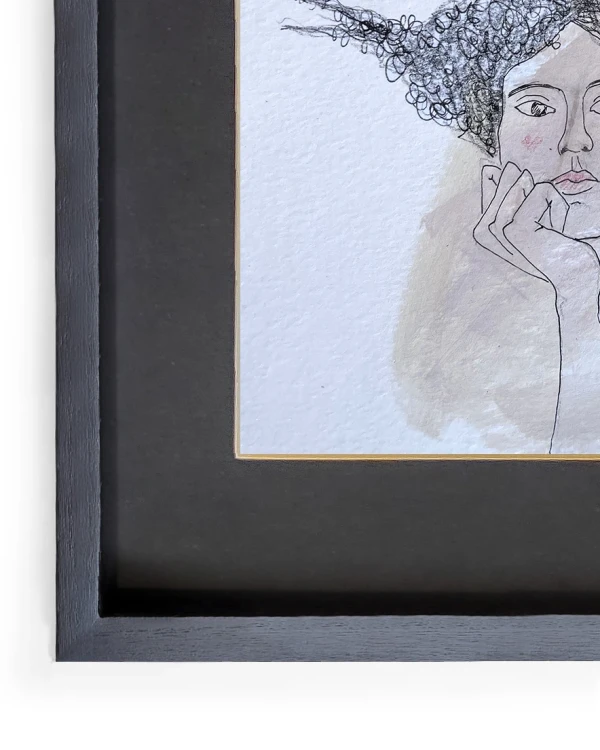 Mujer 6 - Marco tipo box negro mas passepartout