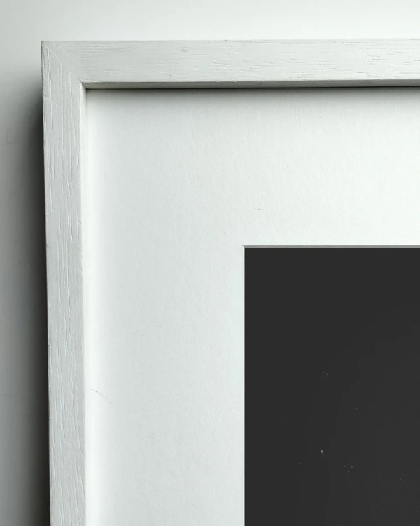 Baccio - Marco en L recto blanco / 150 x 100