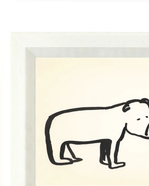 Oso - Marco tipo triangulito blanco liso