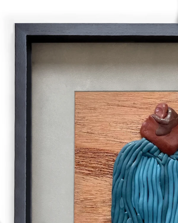 Sentimientos 3 - Marco tipo box negro + fondo gris