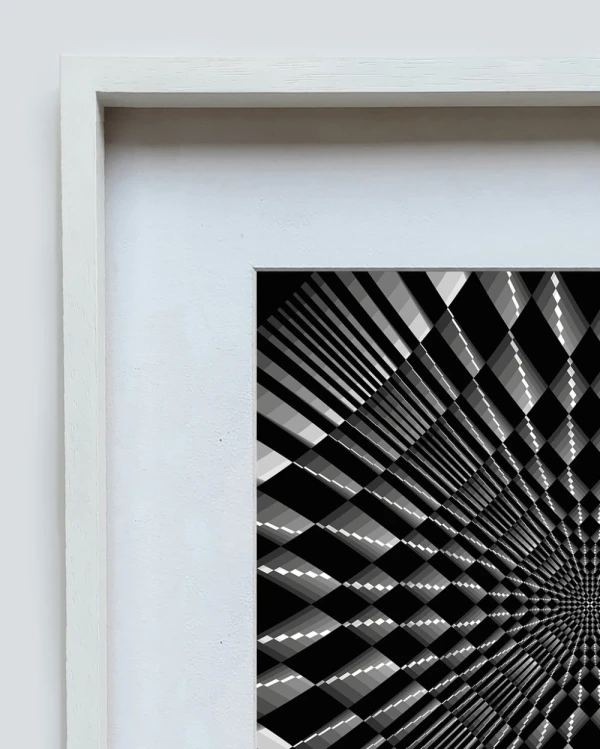 Vertigo - Chata de 4 parada mas passepartout blanco