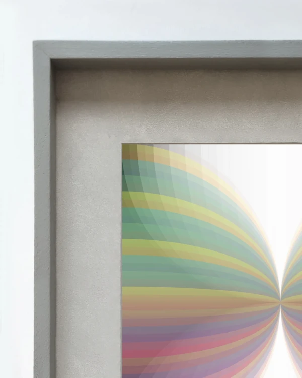 Metamorfosis - Marco tipo box invertida gris