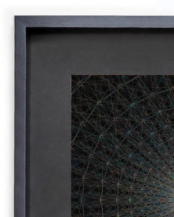 Maya - Marco tipo box invertida negro con passepartout