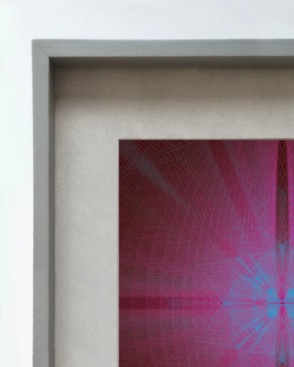 Fecundacion - Marco tipo box invertida gris