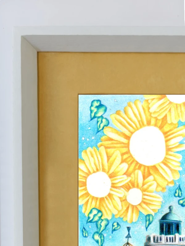 Daniel Prandi III - Marco triangulito blanco con passepartout