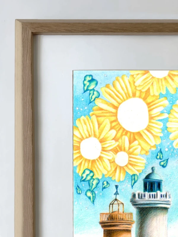 Daniel Prandi III - Marco en Ldiagonal madera con passepartout