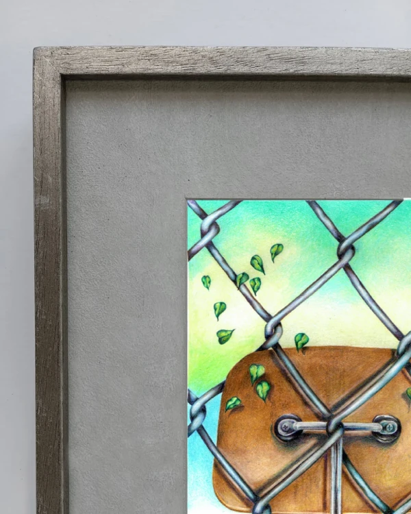 Daniel Prandi IV - Marco en L plateado con passepartout