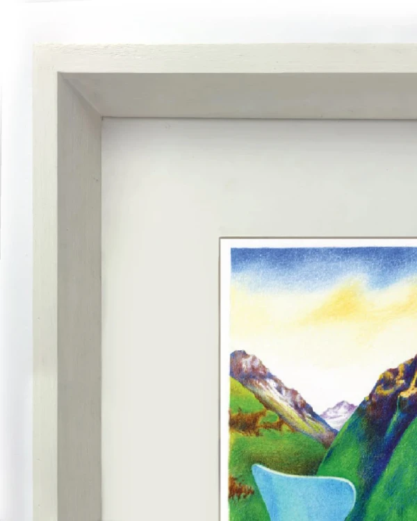 Daniel Prandi V - Marco triangulito blanco con passepartout