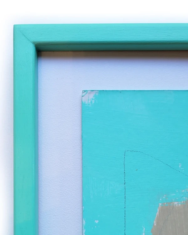 Estrella Blanca - Turquesa  - L 15x15 redondeada marupï